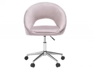 Image of LPD Skylar Pink Velvet Upholstered Fabric Office Chair