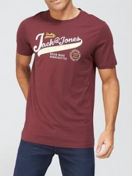 Image of Jack & Jones Logo Melange T-Shirt - Port Royal