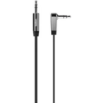 Image of Belkin Mixit 3.5mm Flat Right Angle Aux Cable 0.9m In Black