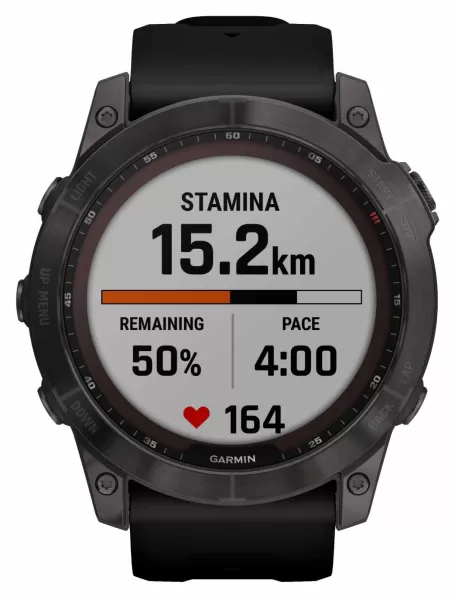 Image of Garmin 010-02541-11 fenix 7X Sapphire Solar Carbon Grey Watch