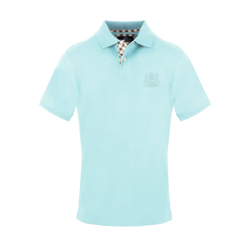 Image of Aquascutum Mens Polo Short Sleeve Polo Shirt Short Sleeve Polos Small Blue 54204418350