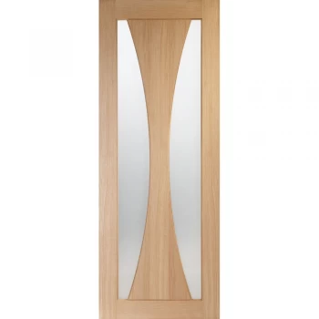 Image of XL Joinery Verona Unfinished Oak Verona Obscure Glazed Internal Door - 1981mm x 686mm (78 inch x 27 inch)