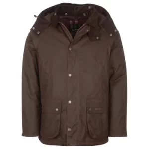 Image of Barbour Mens Winter Bedale Wax Jacket Rustic/Winter Red Large