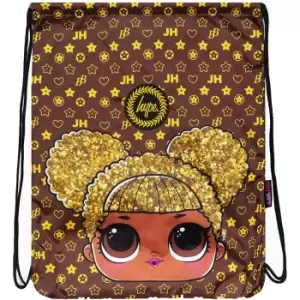 Image of Hype LOL Surprise Queen Bee Drawstring Bag (One Size) (Brown/Gold)