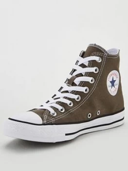 Image of Converse Chuck Taylor All Star Hi, Charcoal/White, Size 7, Men