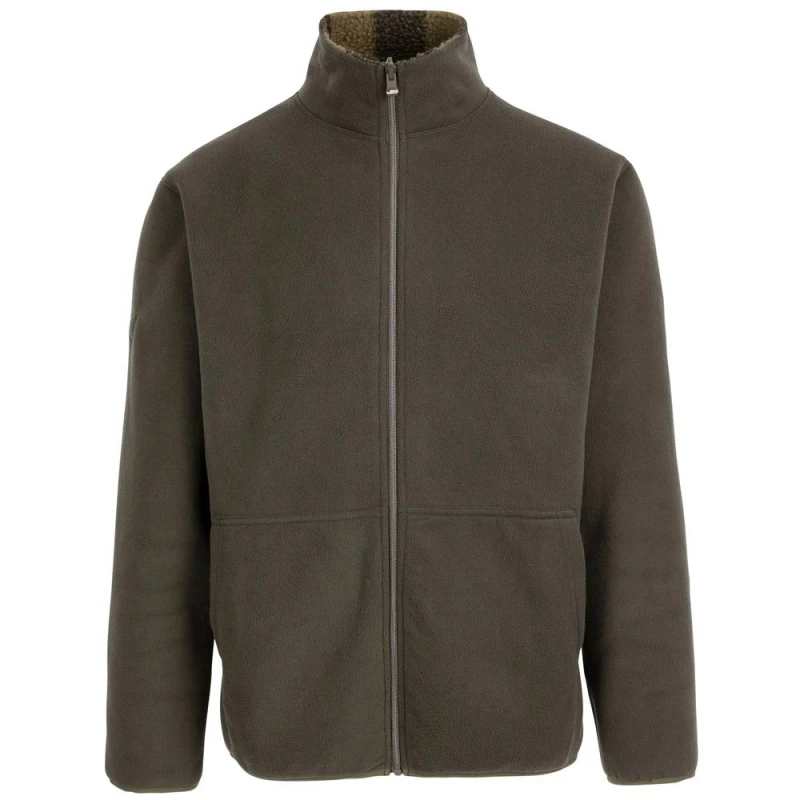 Image of Trespass Trespass Men Tatsfield Fleece Jacket in Brown Size: Small Brown S Male 5063425393626