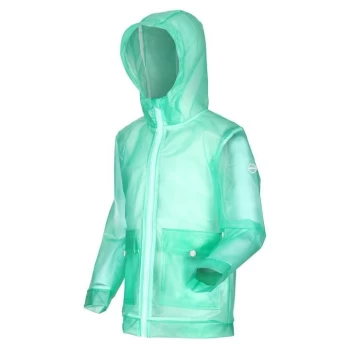 Image of Regatta Hallow Transparent Waterproof Jacket - Green