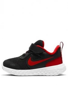 Image of Nike Infant's Revolution 5, Black/Red, Size 7.5