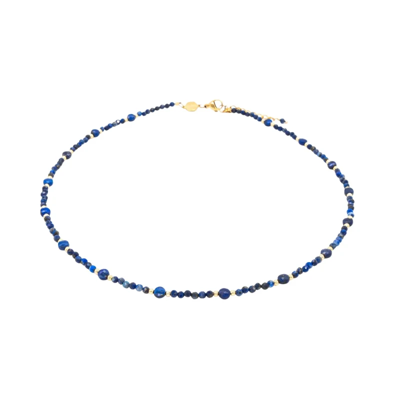 Image of Sloya Lapis lazuli stone necklace For Her Sloya Paloma Bleu Female 39,5/43 cm