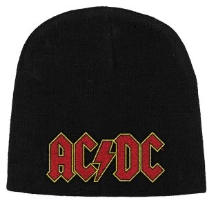 Image of AC/DC - Logo Unisex Beanie Hat - Black