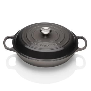 Image of Le Creuset Signature Cast Iron Shallow Casserole 30cm Flint