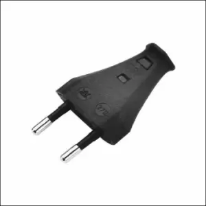 Image of Tiger Power Supplies EU-RW-2P Black Euro Straight Rewireable Plug 2.5A
