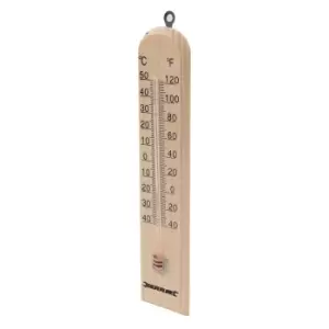 Image of Silverline Wooden Thermometer -40° to +50°C 490745