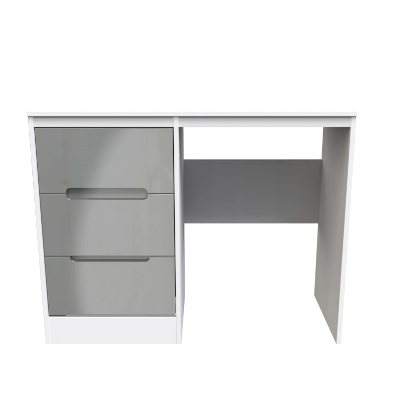 Image of Turin Vanity In Grey Gloss & White (Ready Assembled)