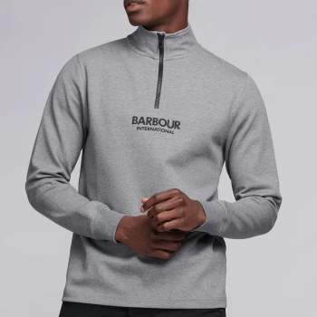 Image of Barbour International Mens Transmission Half-Zip Sweatshirt - Anthracite Marl - S