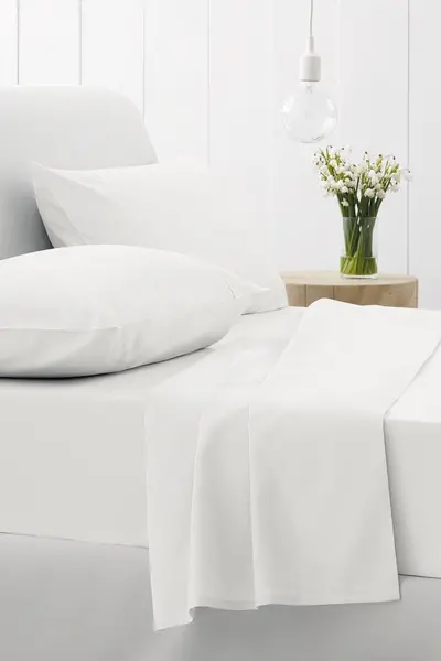 Image of Sheridan 500 Thread Count Cotton Flat Sheet White