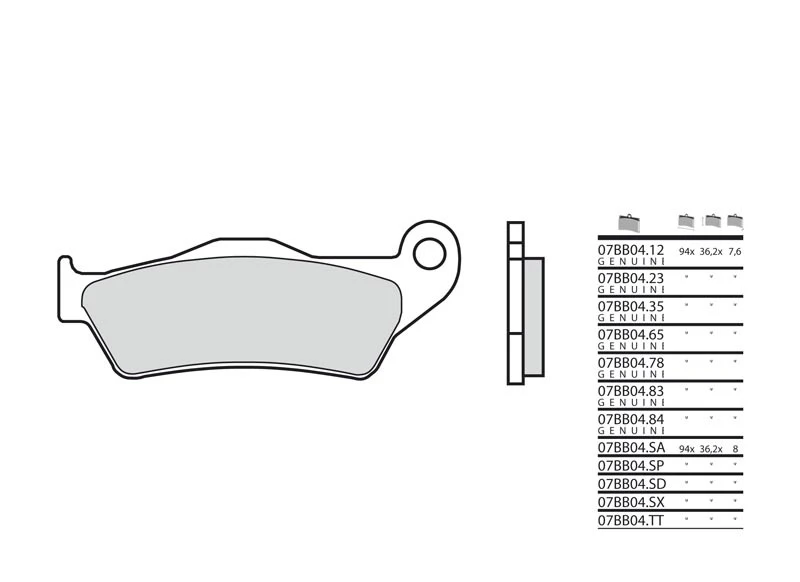 Image of Brembo S.p.A. Street Sintered Metal Brake pads - 07BB04LA