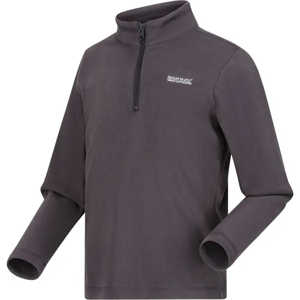 Image of Regatta Boys & Girls Hot Shot II Lightweight Half Zip Fleece Top 7-8 Years - Chest 63-67cm (Height 122-128cm) Seal Grey RKA148-038-7