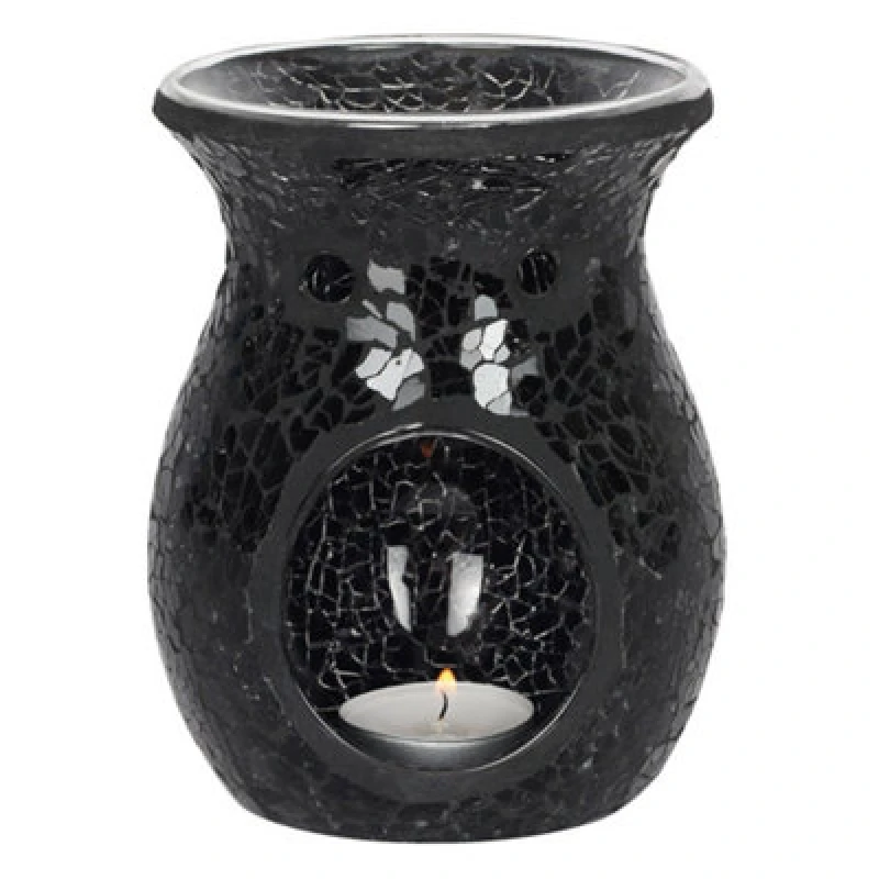 Image of Something Different Something Different Crackle-Effect Oil Burner in Black Size: large Black L Unisex 5059444568886