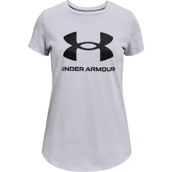 Image of Under Armour Live Sportstyle Graphic Short Sleeve T Shirt Womens - Mod Gray Light Heather