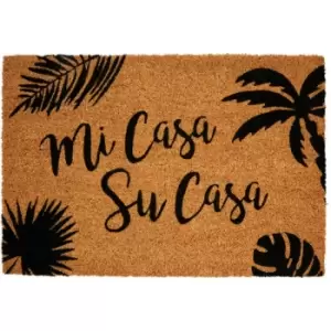 Image of Text Design Door Mat / Non Slip Floor Mat Indoor and Outdoor Welcome Mat With Robust Coir For Door Entrances / House Entryway / Kitchen / Outside