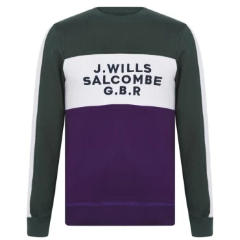 Image of Jack Wills Mapperton Cut and Sew Sweatshirt - Dark Green