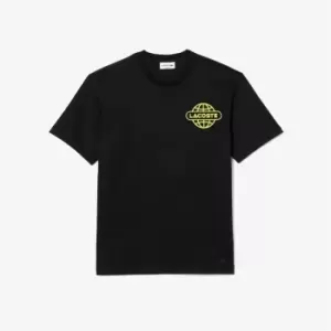 Image of Lacoste Back Print T Shirt - Black