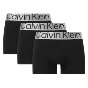 Image of Calvin Klein 3 Pack Steel Trunks - Black