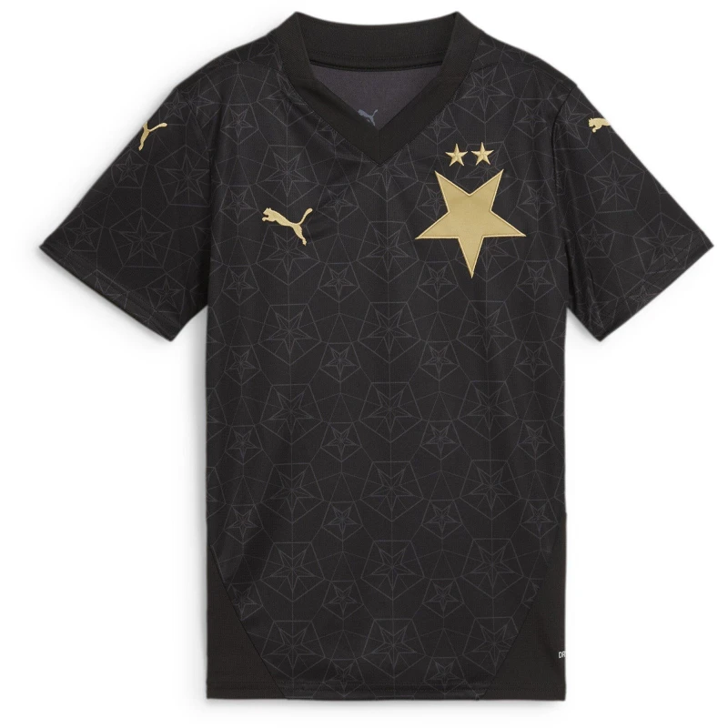 Image of Puma Slavia Prague Away Shirt 2024 2025 Juniors - Black 7 - 8 Years