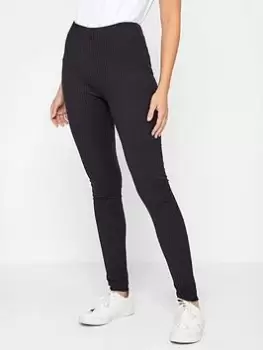 Image of Long Tall Sally Ribbed Lounge Legging Black, Size 16, Women