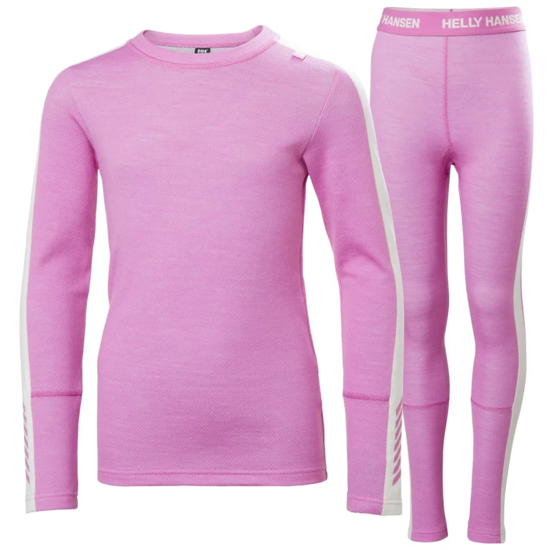 Image of Helly Hansen Children's merino wool set Helly Hansen Lifa Midweight Rose Unisex 11 ans