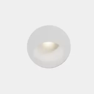 Image of Bat Outdoor LED Recessed Wall Light Round White IP65 2.2W 2700K