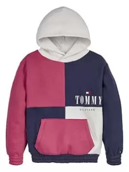 Image of Tommy Hilfiger Girls Colorblock Hoodie - Multi, Size Age: 14 Years, Women