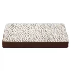 Image of Bunty Ultra Soft Fur Washable Dog Pet Mattress - Brown - Small