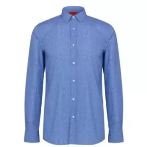 Image of Hugo Elisha02 Long Sleeve Shirt - Blue