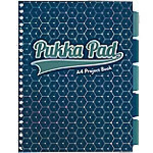 Image of Pukka Pad Project Book Glee A4 Ruled Blue Perforated 200 Sheets