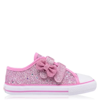 Image of SoulCal Canvas Hook and Loop Tape Shoe Infants - Pink Glitt