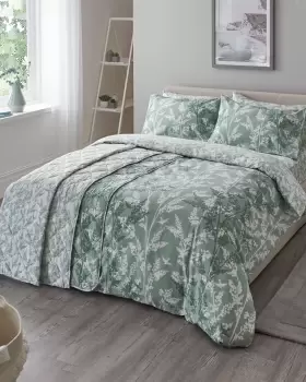 Image of Cotton Traders Silhouette Swallow Bedspread in Green