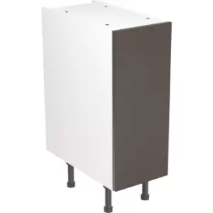 Image of Kitchen Kit Flatpack Slab Kitchen Cabinet Base Unit Super Gloss 300mm in Graphite MFC