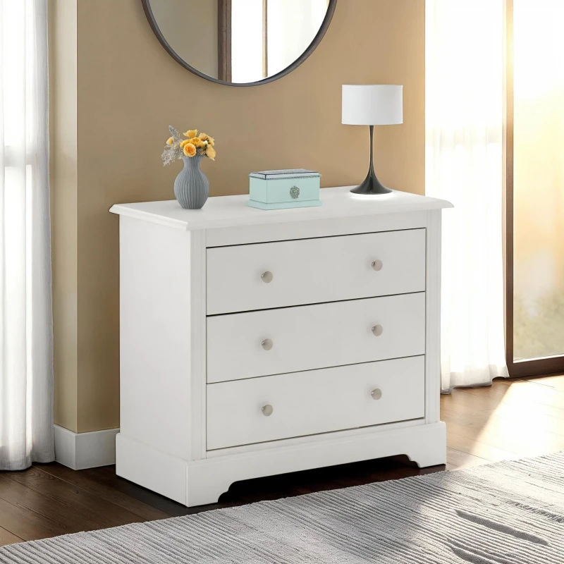 Image of Seconique Stratford 3 Drawer Chest - White 100-102-230