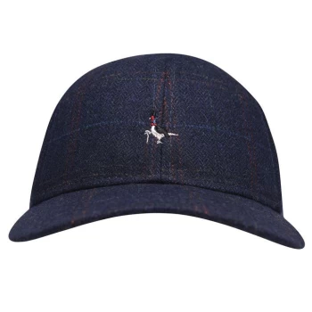 Image of Jack Wills Farnborough Check Wool Cap - Navy