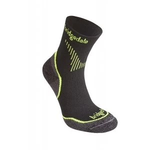 Image of Bridgedale Mens Coolfusion Run Qw Ik Socks Lime UK Size 6 8.5