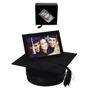 Image of 6" x 4" - Mortar Board Graduation Cap Photo Frame