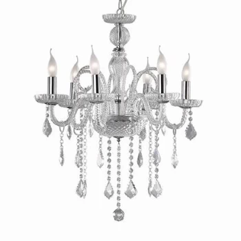 Image of Giudecca 6 Light Chandelier Clear Glass, E14