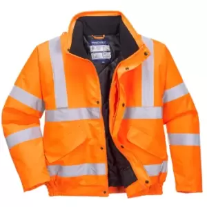 Image of Oxford Weave 300D Class 3 Hi Vis Bomber Jacket Orange 4XL