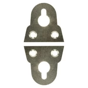 Image of BQ Brass Effect Plastic Mirror Flush Mount L38mm