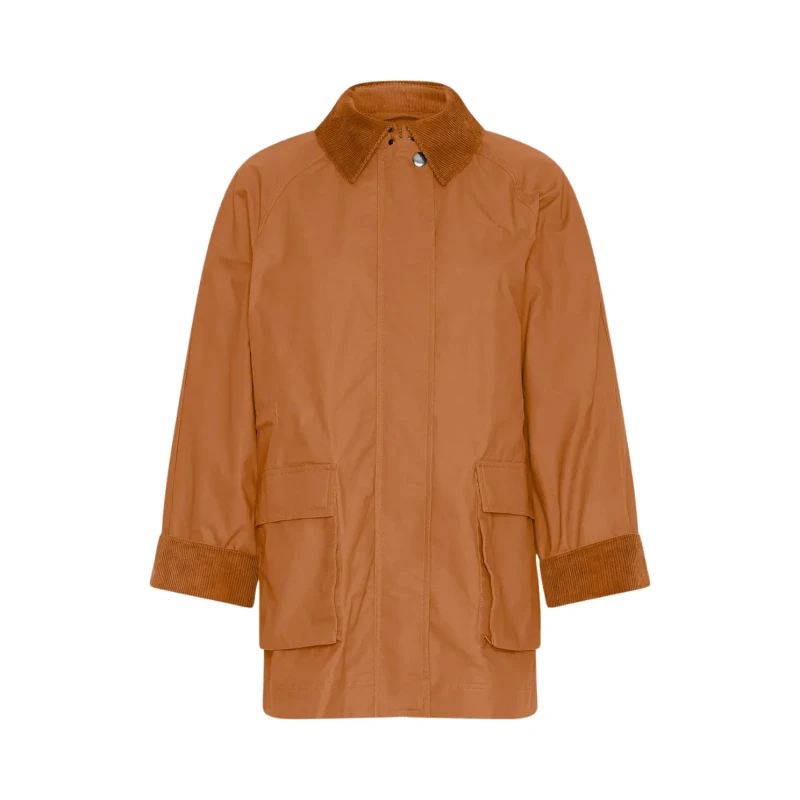Image of Mid-length womens coat Moss Copenhagen Oana Orange Female S