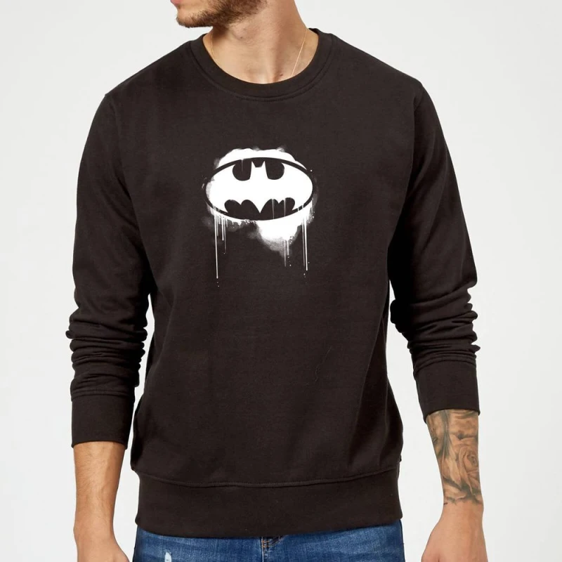 Image of Justice League Graffiti Batman Sweatshirt - Black - L