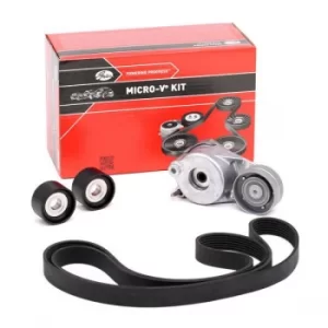 Image of GATES Poly V-Belt CHRYSLER,JEEP,MERCEDES-BENZ K017PK2035 Ribbed Belt,V Ribbed Belt,Multi V Belt,Poly Belt,V-Ribbed Belt Set