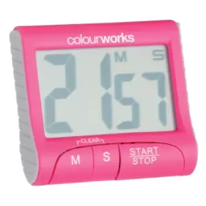 Image of Colourworks 100 Minute Digital Timer Assorted Colours Pink